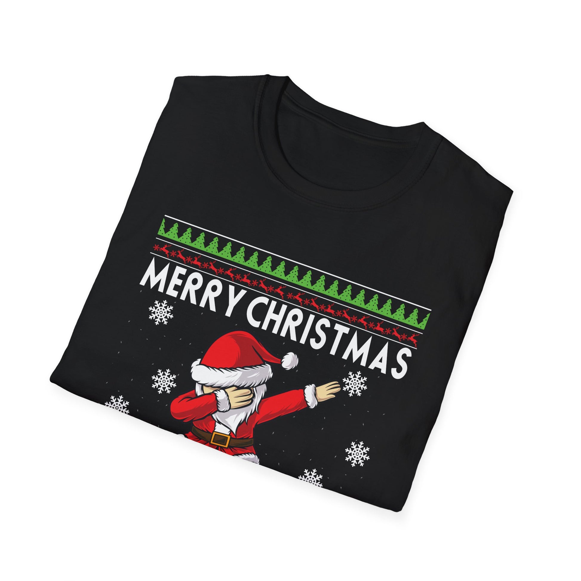 Santa Floss T-Shirt — Merry Christmas Dabbing Santa Holiday Tee