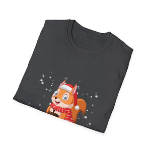 Merry xmas squirrel Christmas XMas christmas light Unisex Softstyle T-Shirt