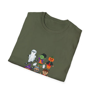 Kids Halloween Costume Characters T-Shirt — Cute Ghost, Witch, Vampire, Mummy & Pumpkin Design