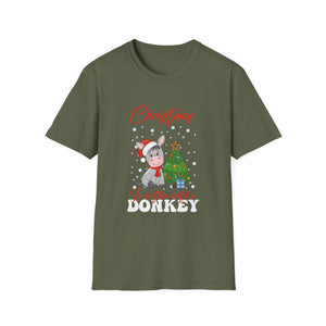 Christmas Is Better With A Donkey Ugly Christmas Sweater Unisex T-Shirt