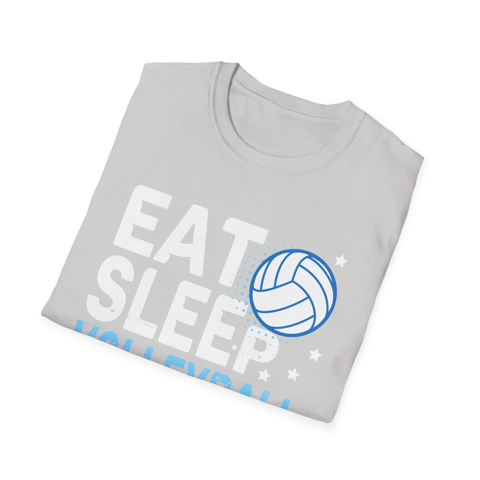 Eat Sleep Volleyball Repeat colorful teen girls women kids Unisex Softstyle Tee