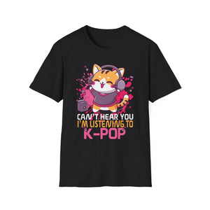 Funny Cute Cat Lover Can't hear you I'm listening to K pop Unisex T-Shirt