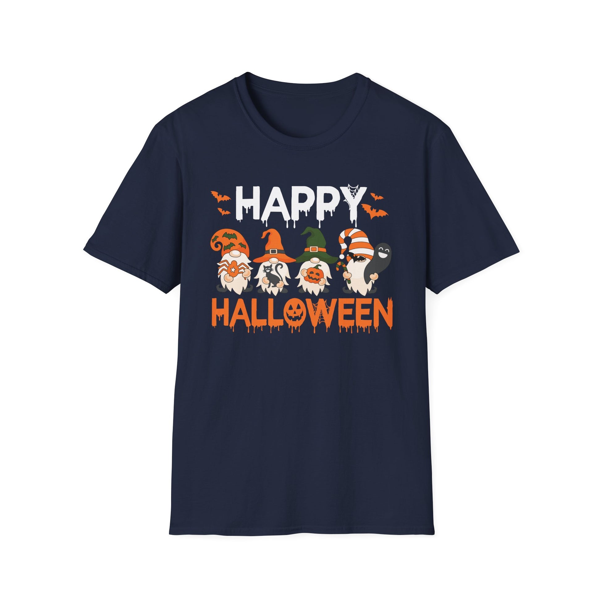 Happy Halloween Gnome T-Shirt — Cute Spooky Pumpkin & Witch Gnomes Tee