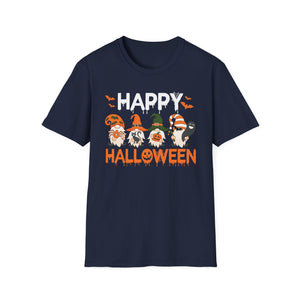 Happy Halloween Gnome T-Shirt — Cute Spooky Pumpkin & Witch Gnomes Tee