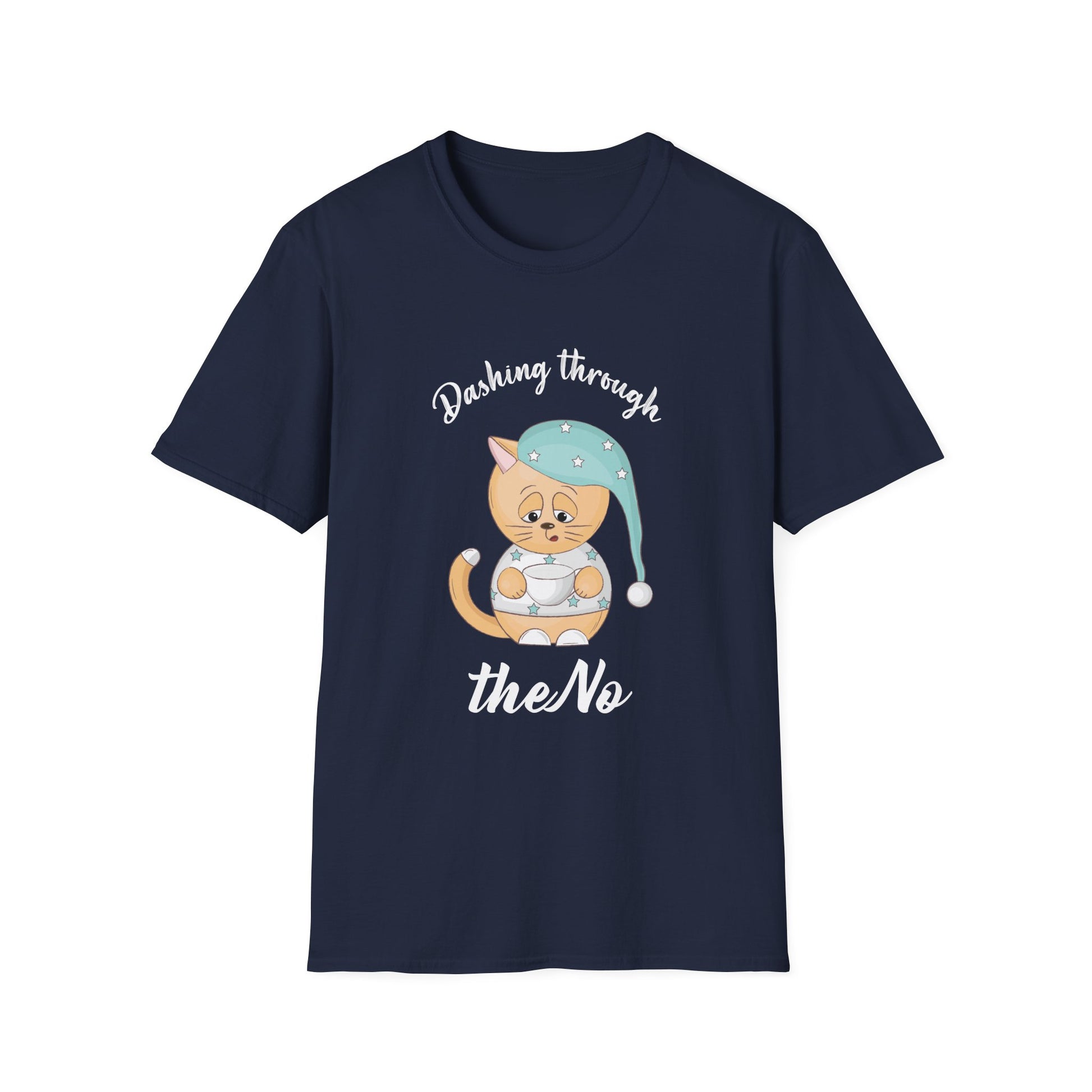 Christmas Cat Dashing Through The No Coffee Grumpy Christmas Unisex T-Shirt
