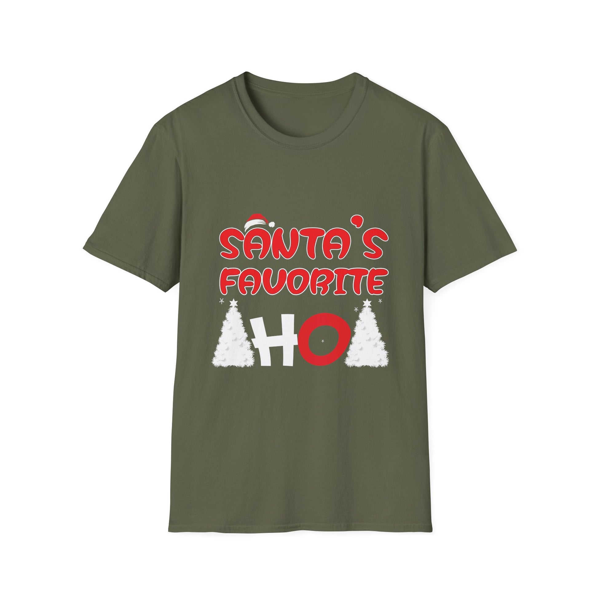 Santas Favorite Funny Naughty Adult Christmas Xmas Women T-Shirt-productor-mockup