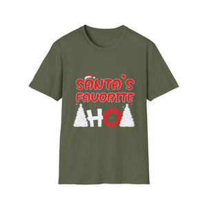 Santas Favorite Funny Naughty Adult Christmas Xmas Women T-Shirt-productor-mockup