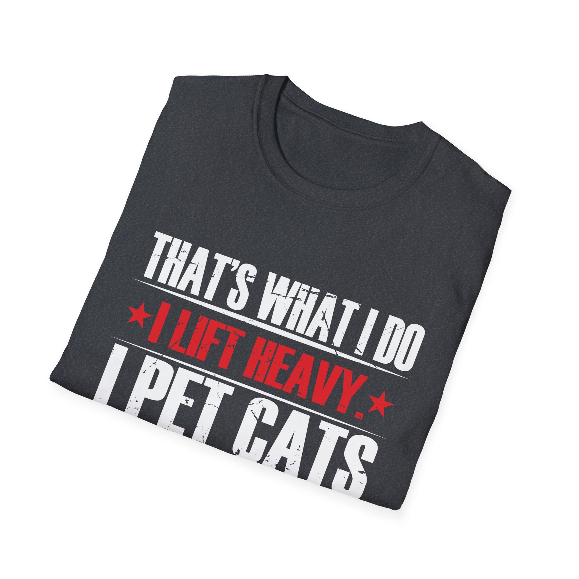 Funny Gym Workout Weightlifting Cat Animal Powerlifting Unisex T-Shirt