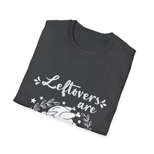 Funny Thanksgiving T-Shirt — “Leftovers Are For Quitters” Turkey Graphic Tee