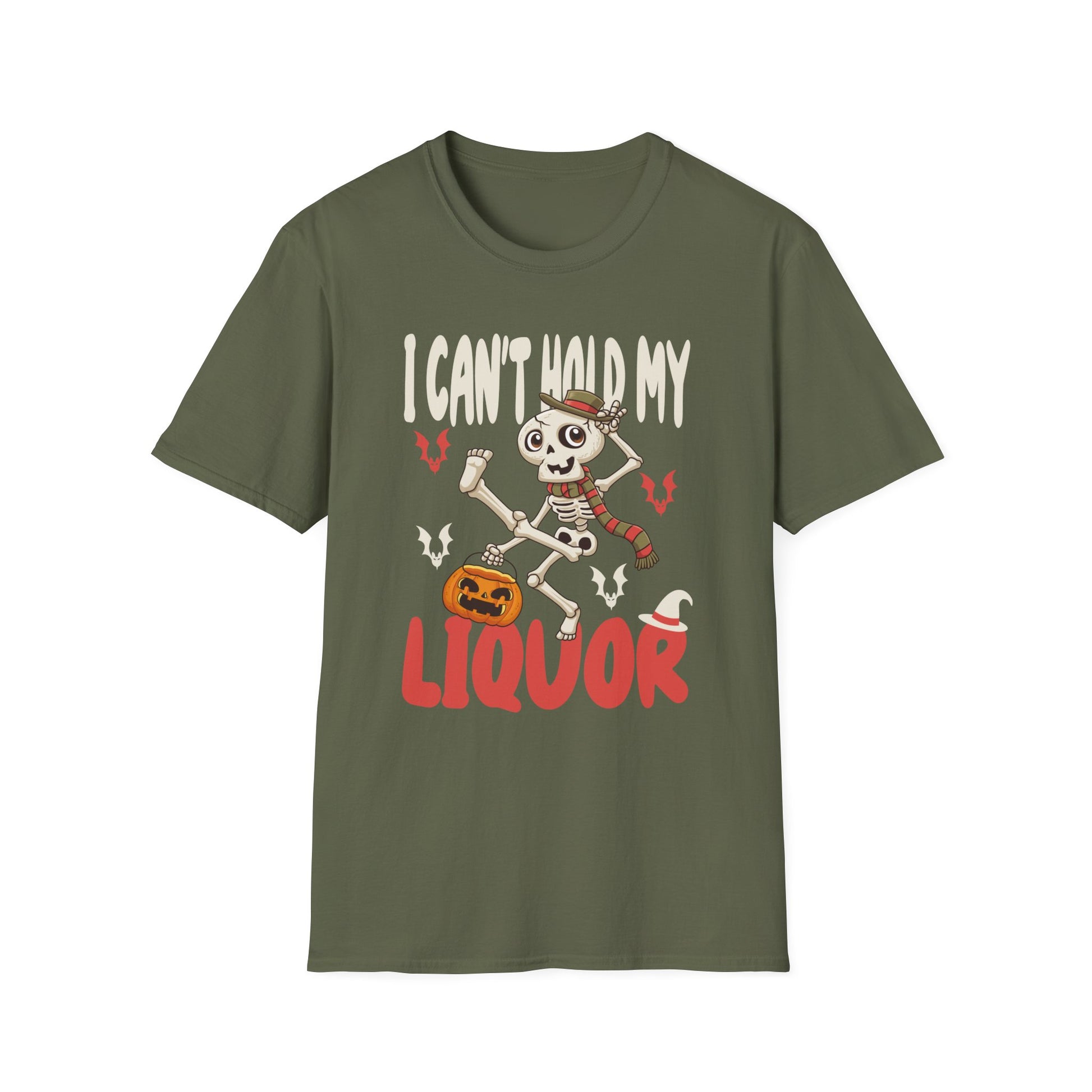 Halloween Skeleton "I Can't Hold My Liquor" T-Shirt