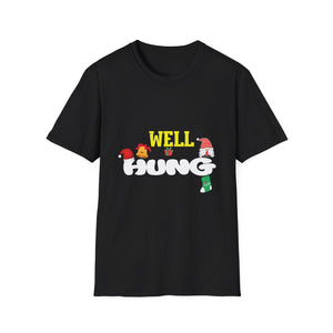 Naughty Christmas_ Well Hung_ Inappropriate Christmas_ Ugly Unisex Softstyle T-Shirt