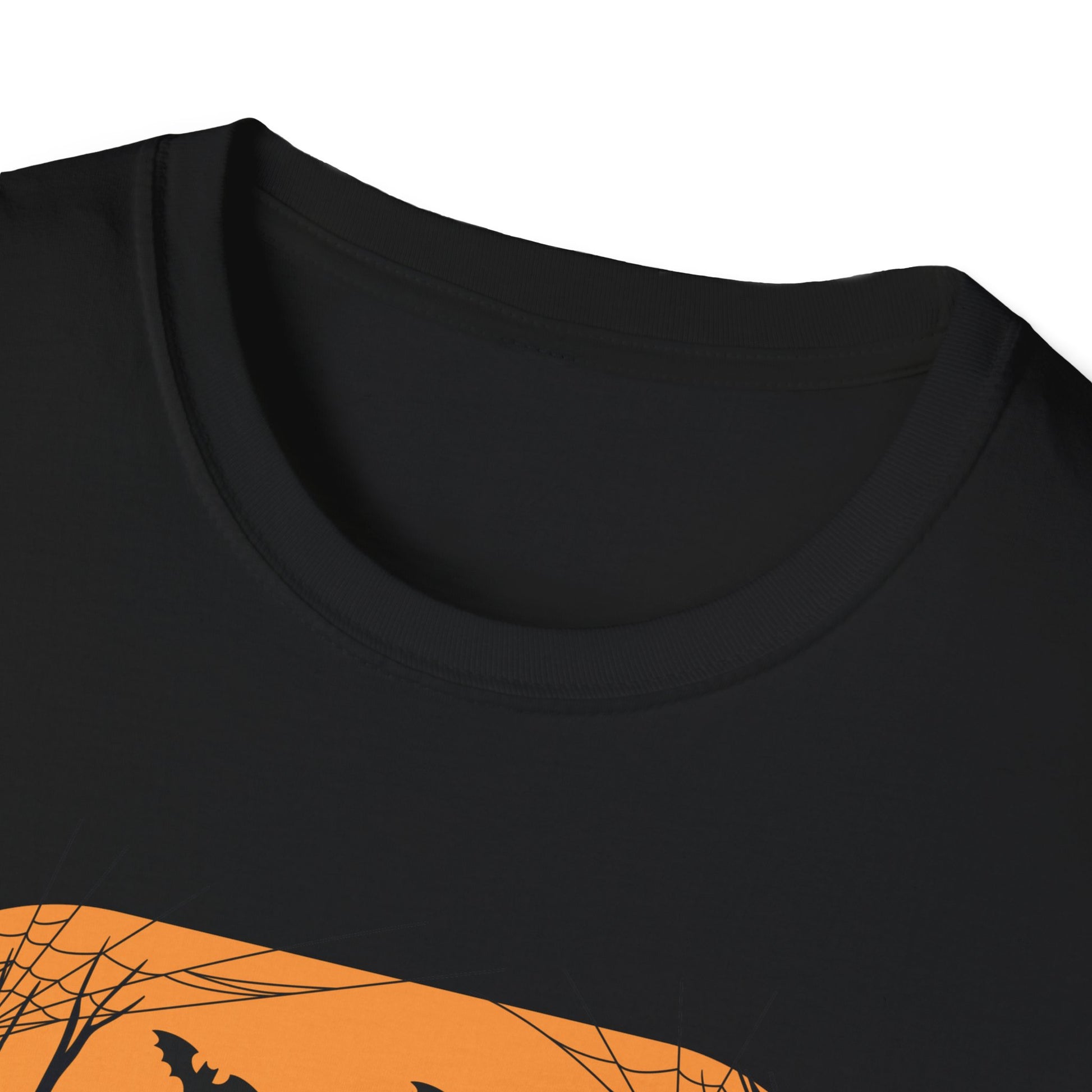 Halloween Black Cat T-Shirt — Spooky Pumpkin & Bats Tee
