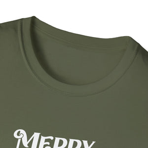 Christmas Bulldog Bully Merry English Bulldog Christmas Unisex T-Shirt