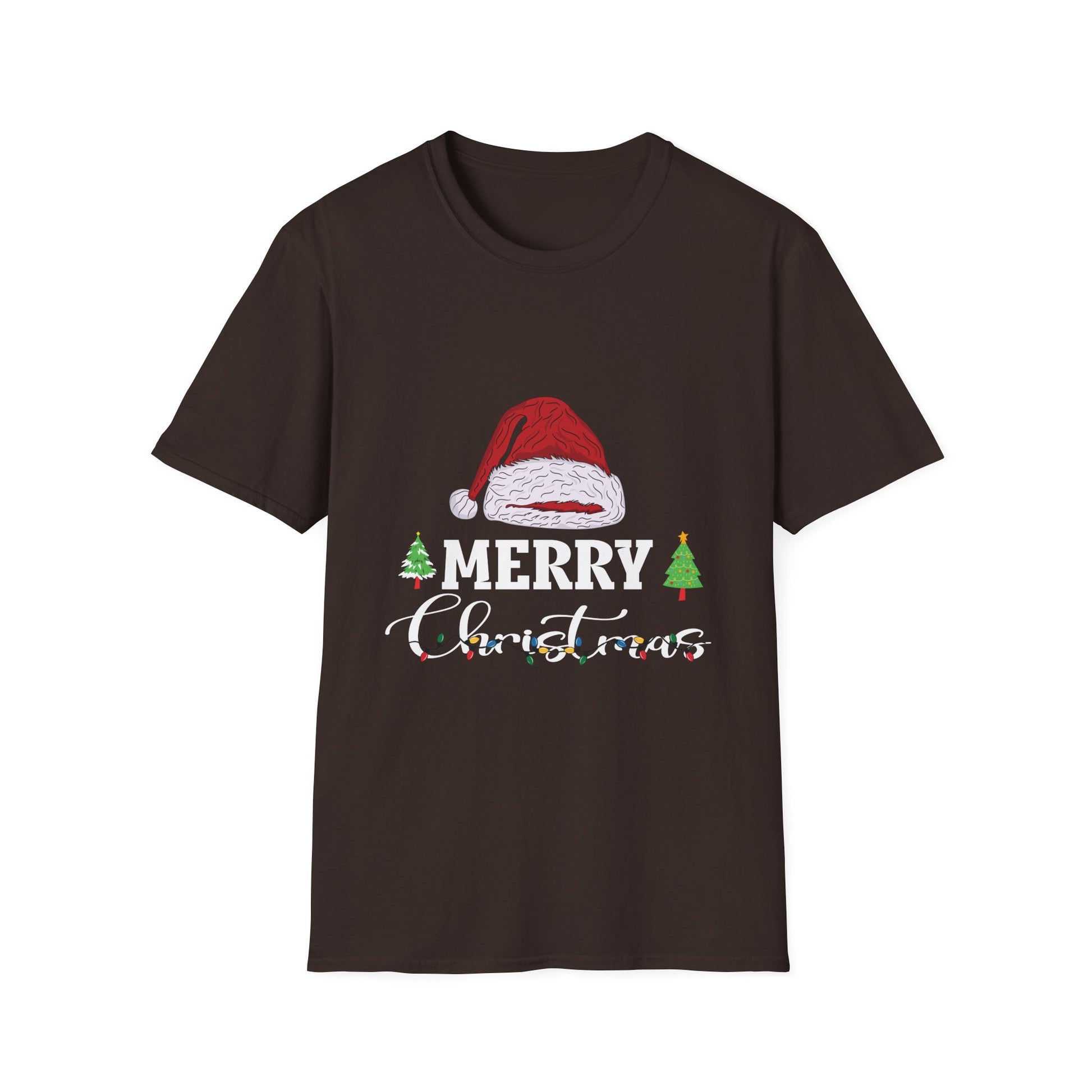 Christmas T-Shirt — "Merry Christmas" Santa Hat Holiday Tee