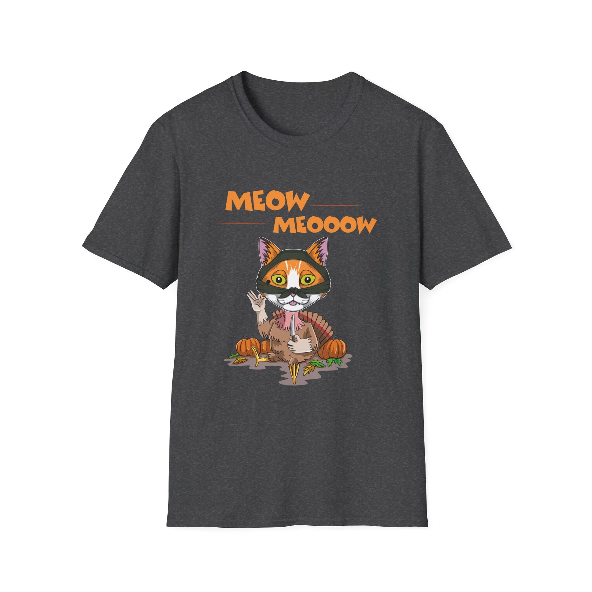 Halloween Cat Costume T-Shirt — "Meow Meooow" Pumpkin Patch Graphic Tee