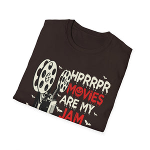 Movies Are My Jam T-Shirt — Vintage Film Reel Horror Fan Tee
