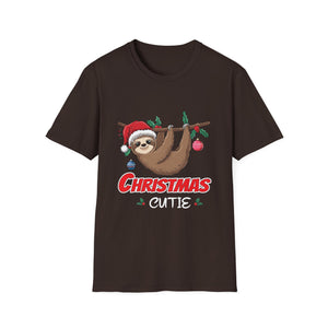 Sloth Christmas Cutie Sloths Christmas Unisex Softstyle T-Shirt