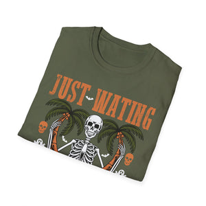 Halloween Skeleton Palm Tree T-Shirt — 