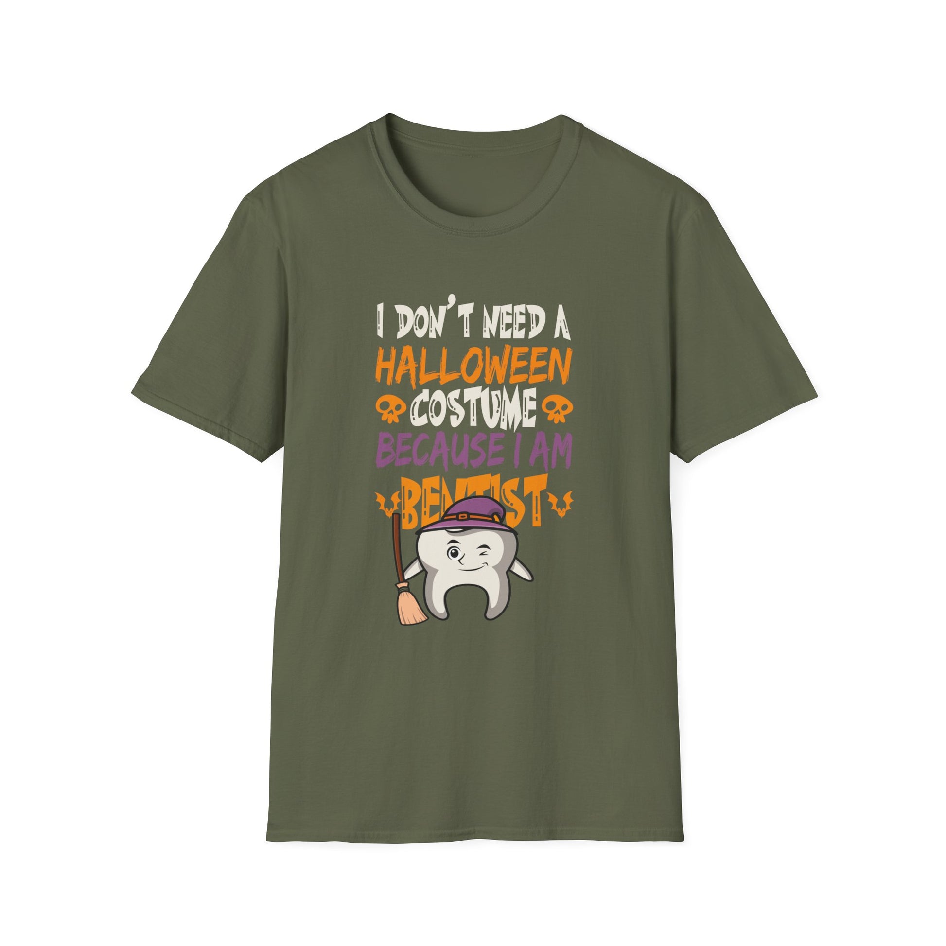 Halloween Dental T-Shirt - "I Don't Need a Halloween Costume Because I Am a Dental Hygienist"