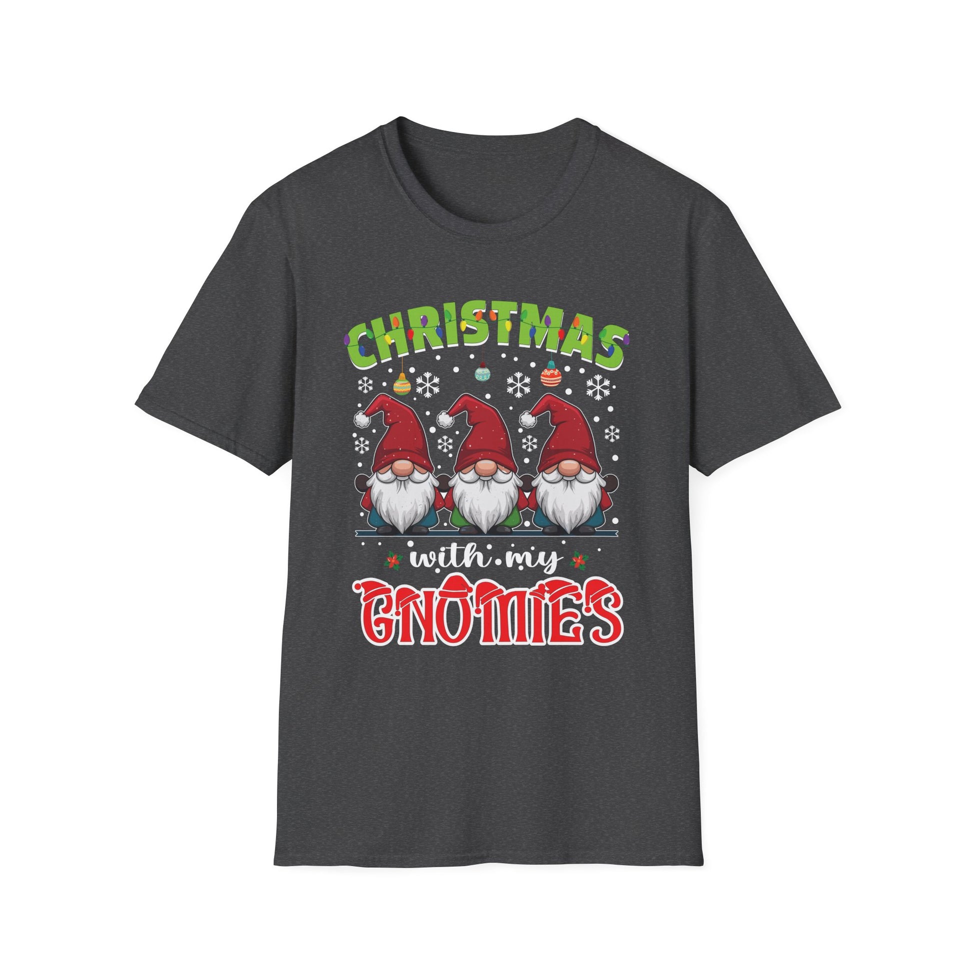 Christmas Gnomes T-Shirt — "Christmas with My Gnomies" Holiday Tee