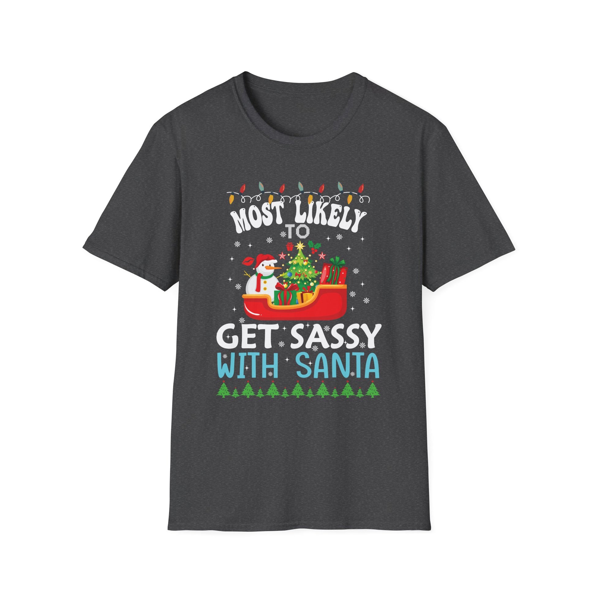Most Likely To Nap On Christmas Family Christmas Pajamas Unisex Softstyle T-Shirt