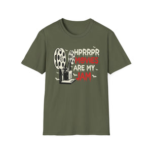 Movies Are My Jam T-Shirt — Vintage Film Reel Horror Fan Tee