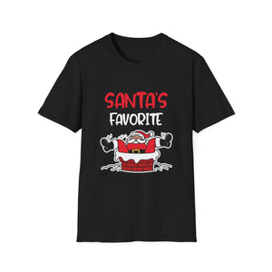 Santa's Favorite T-Shirt — Funny Christmas Tee with Santa in Chimney