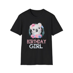 Birthday Girl Koala T-Shirt — Cute Floral Kids' Birthday Tee