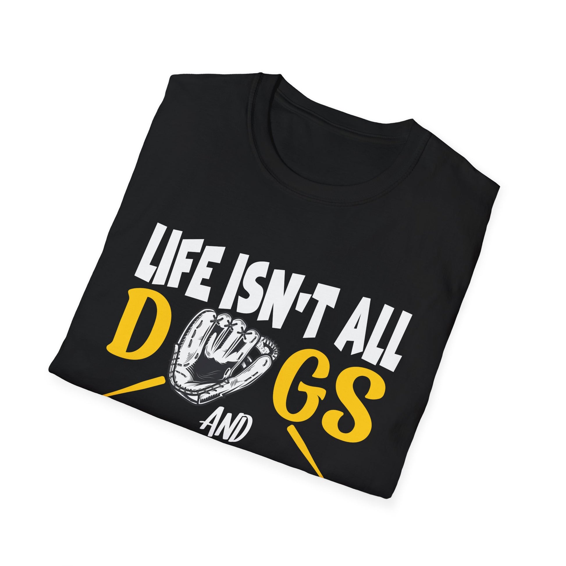 Dogs And Softball Funny Softball Unisex T-Shirt