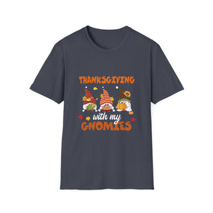 Thanksgiving With My Gnomies Happy Thanksgiving Gnome Fall Unisex T-Shirt