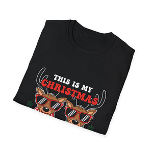 Funny Christmas Pickleball Lover This Is My Christmas Pajama Unisex Softstyle T-Shirt