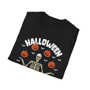 Halloween Gives Me Life T-Shirt — Skeleton & Pumpkins Halloween Shirt