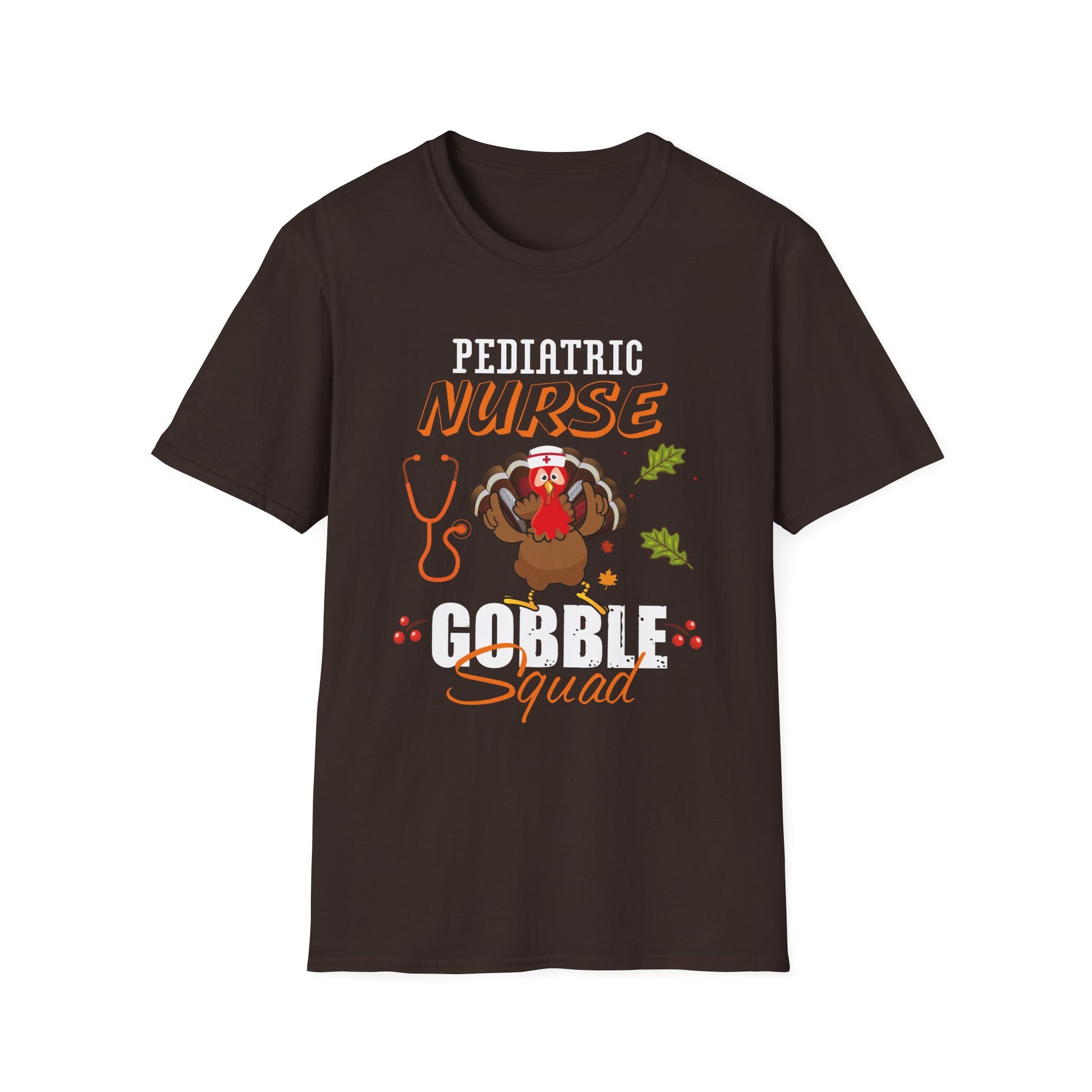 Pediatric Nurse Gobble Squad T-Shirt – Thanksgiving Turkey Stethoscope Tee  Unisex T-Shirt