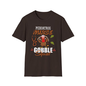 Pediatric Nurse Gobble Squad T-Shirt – Thanksgiving Turkey Stethoscope Tee  Unisex T-Shirt