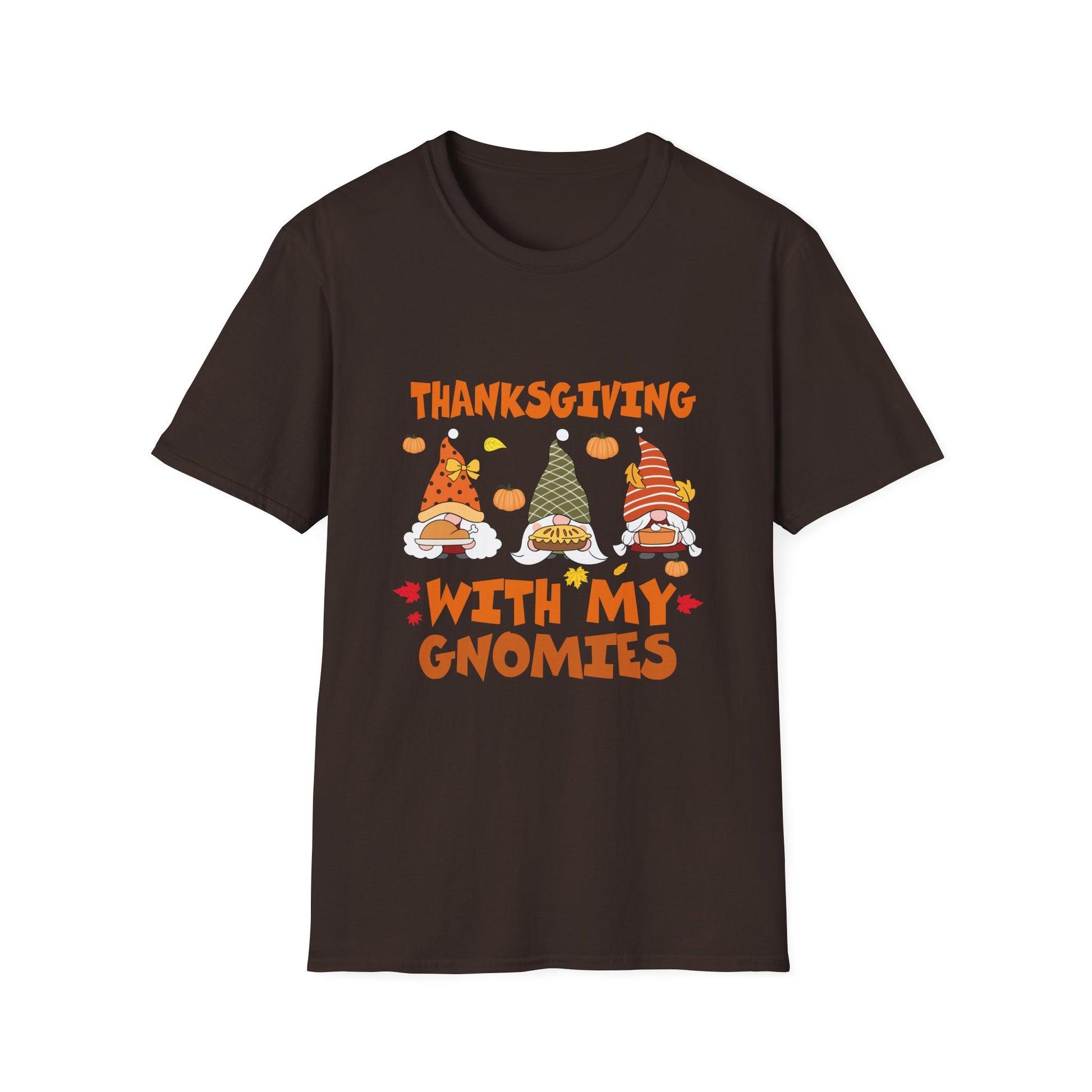 Thanksgiving Gnomes T-Shirt — "Thanksgiving With My Gnomies" Cute Fall Tee