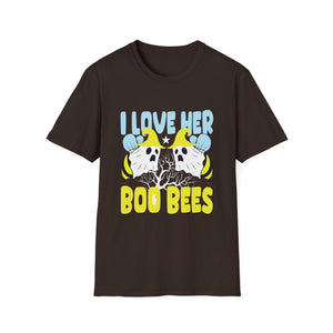 I Love Her Boo Bees T-Shirt — Funny Halloween Ghost Bee Shirt