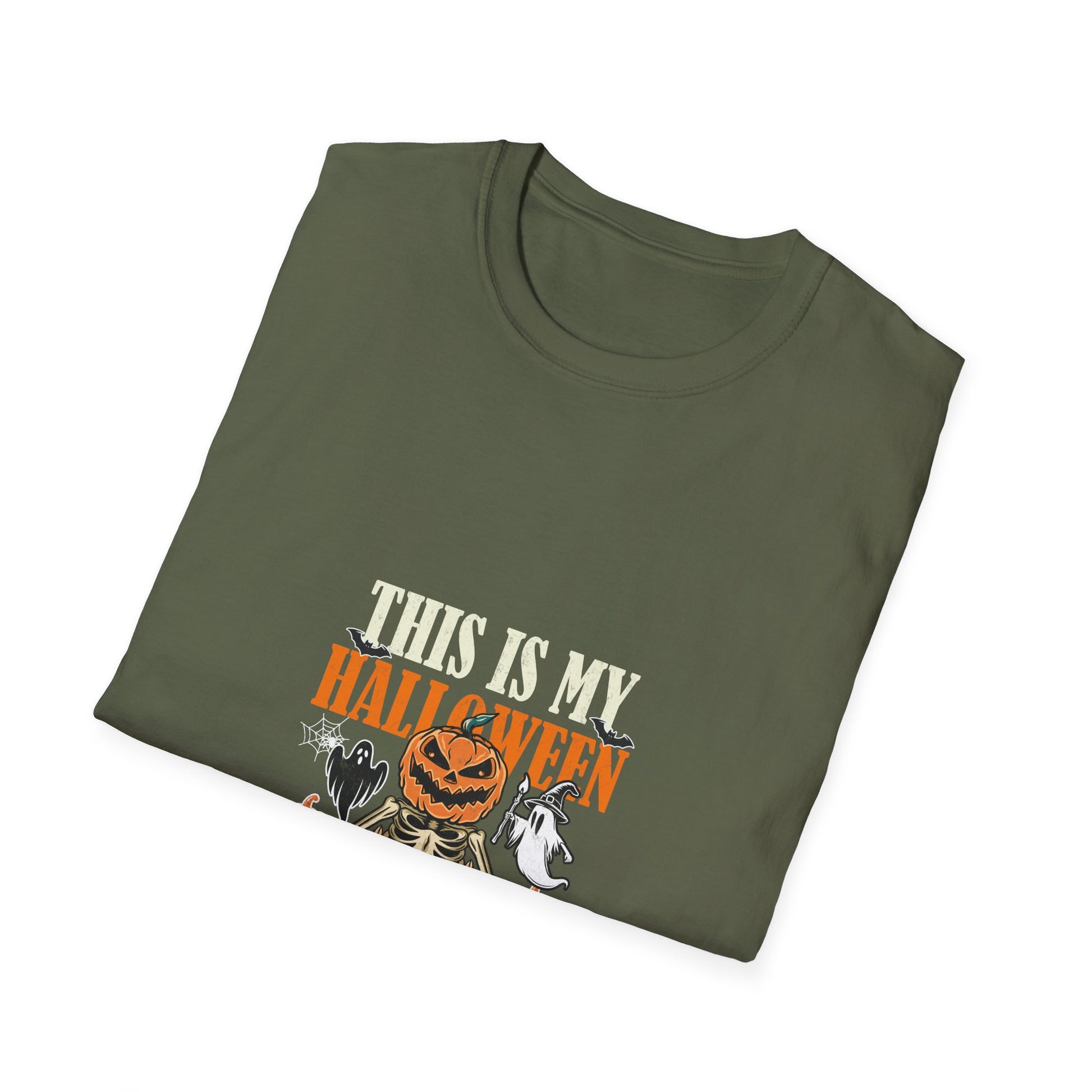 Halloween T-Shirt "This Is My Halloween Costume" — Pumpkin Skeleton Ghosts Graphic Tee