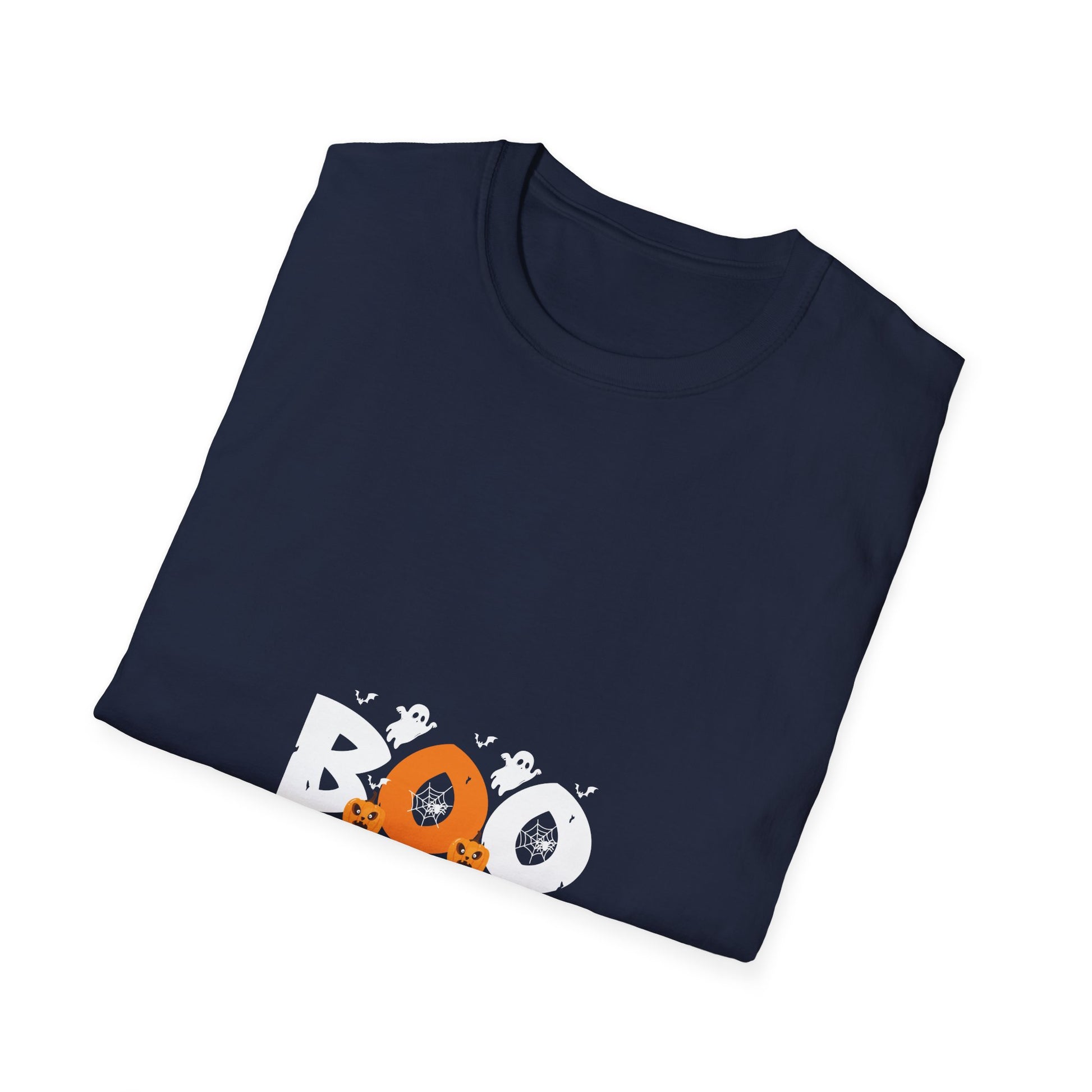 Happy Halloween - Witch Hat _ Spider - Boo - Funny Halloween Tee Unisex Softstyle T-Shirt