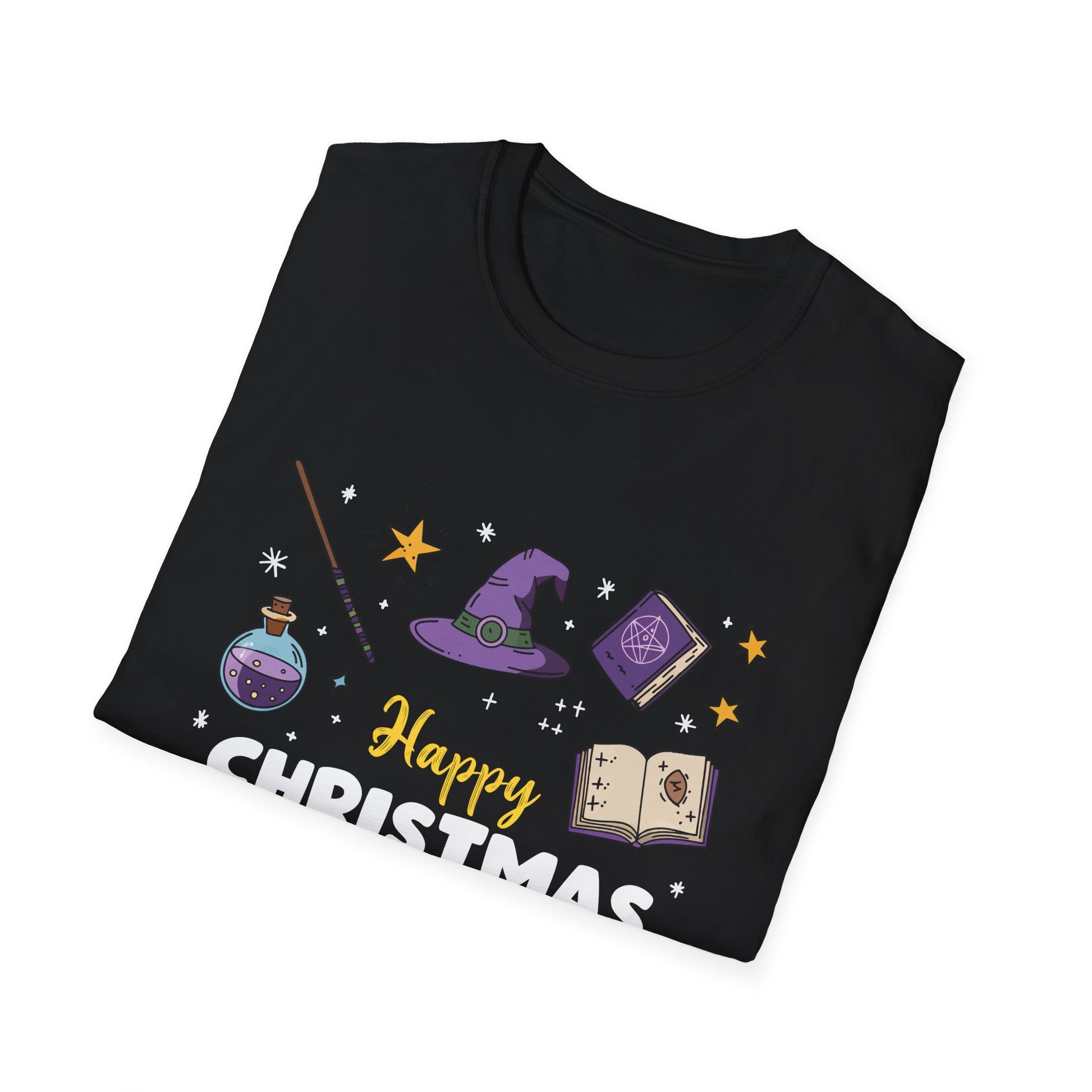 Christmas Magic T-Shirt — "Happy Christmas" Witchy Holiday Design