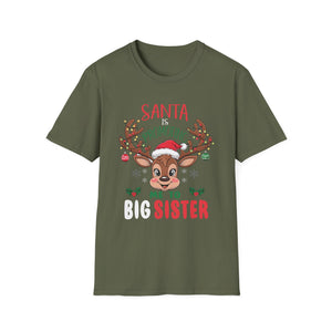 Santa Is Promoting Me To Big Sister Funny Christmas Girls T-Shirt