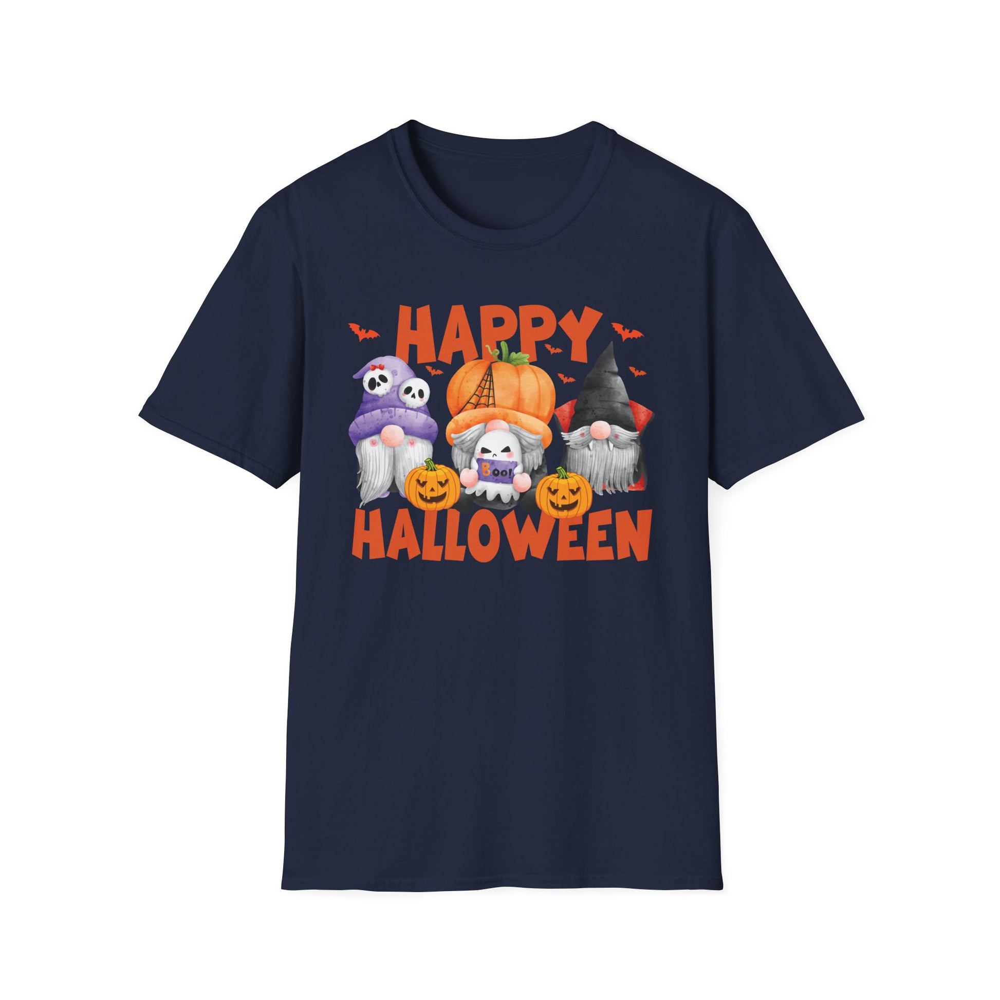 Happy Halloween Puppies T-Shirt — Cute Dogs in Pumpkin & Ghost Costumes