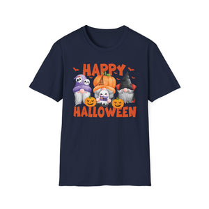 Happy Halloween Puppies T-Shirt — Cute Dogs in Pumpkin & Ghost Costumes