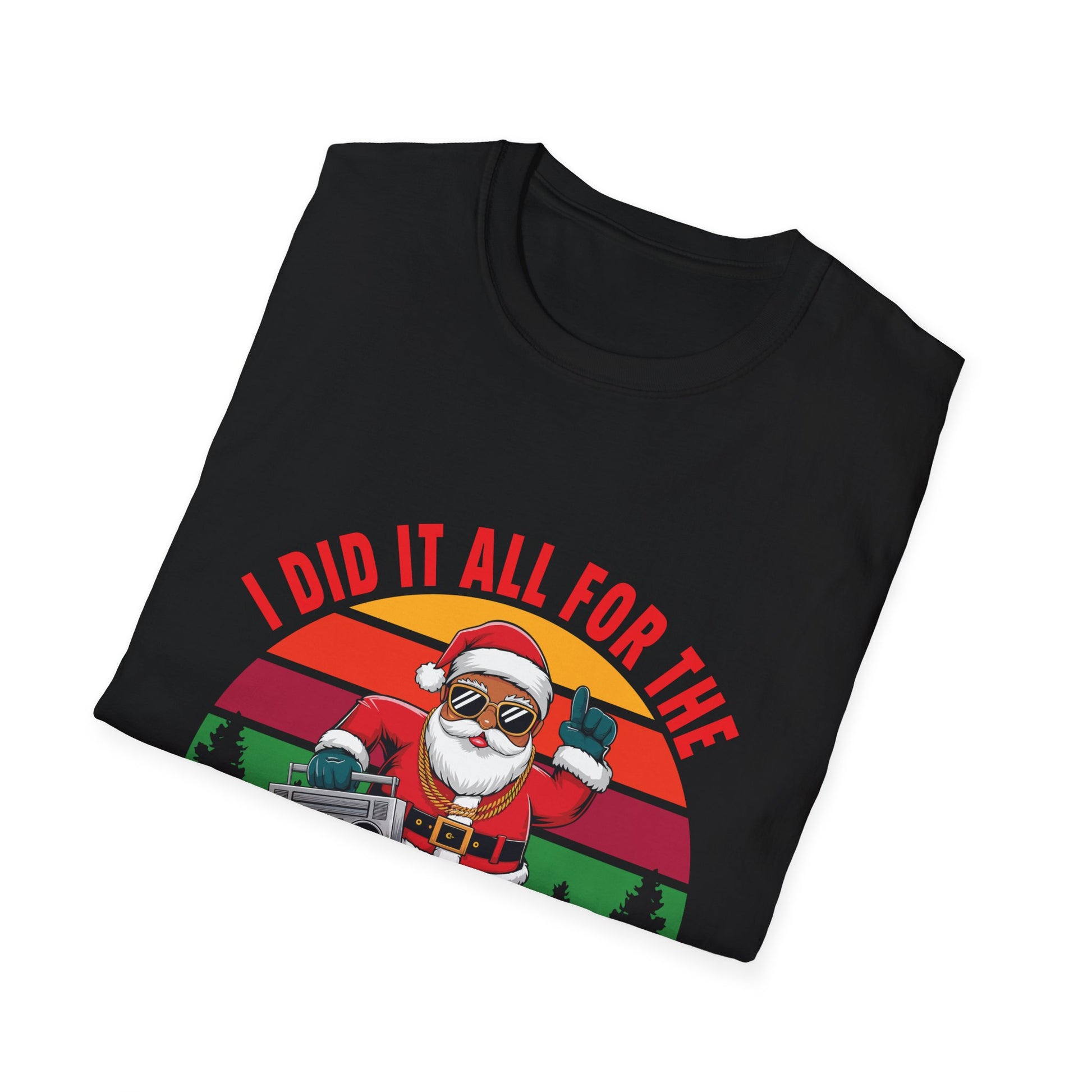 Santa Cookie T-Shirt — "I Did It All For The Cookie" Retro Christmas Tee