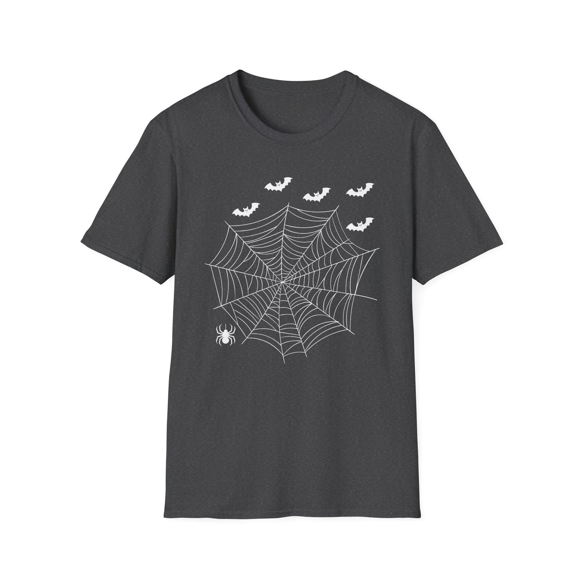 Spiderweb & Bats T-Shirt — Halloween Spider Tee