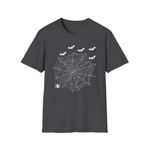 Spiderweb & Bats T-Shirt — Halloween Spider Tee