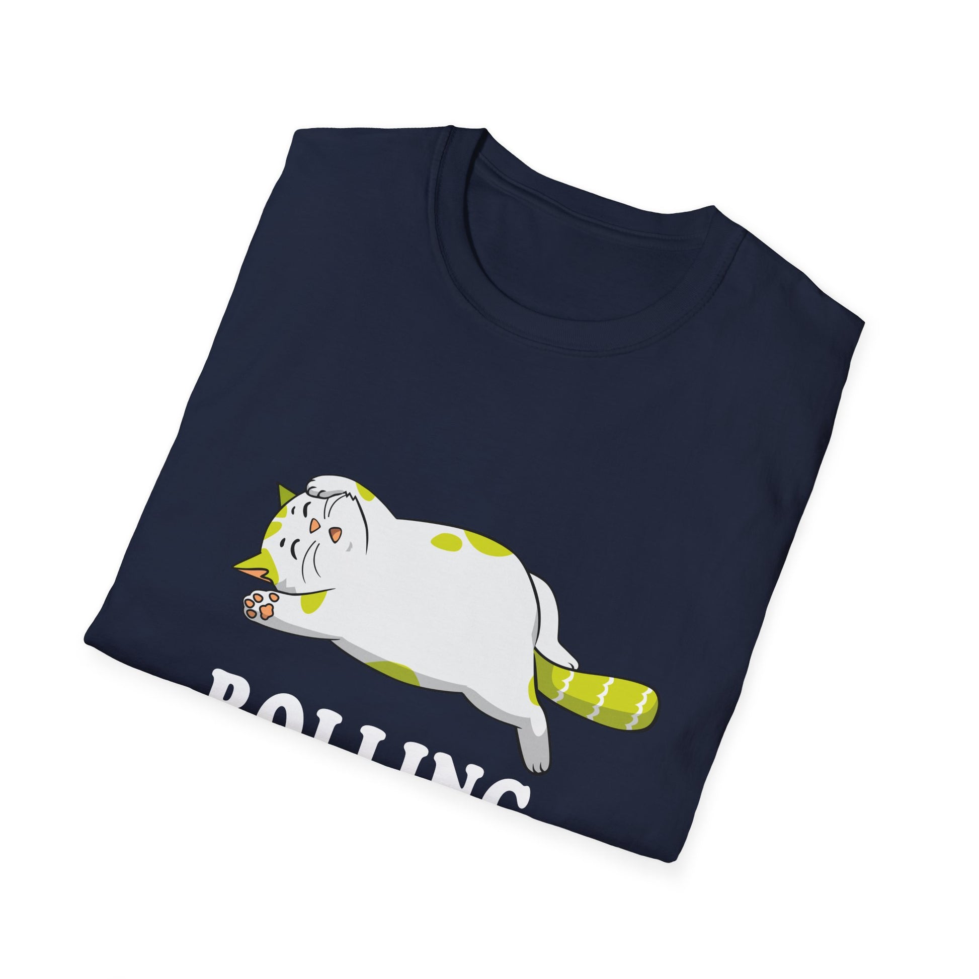 Cat T-Shirt — "Rolling Fatties" Funny Lazy Cat Graphic Tee