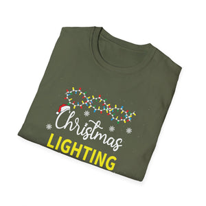 Christmas Lighting Engineer T‑Shirt — Funny Holiday Lights Electrician Tee