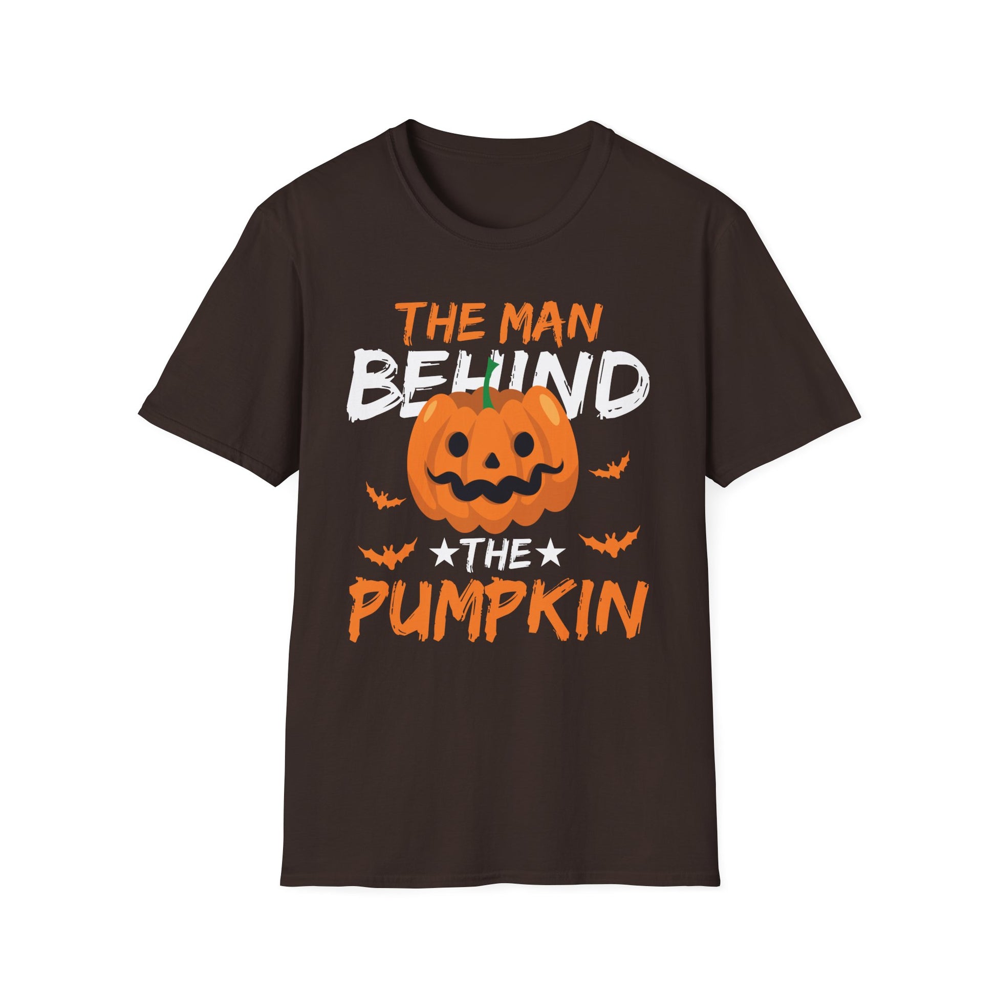 Halloween T-Shirt — "The Man Behind The Pumpkin" Jack-O'-Lantern Graphic