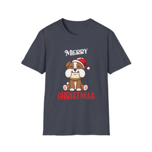 Christmas Bulldog Bully Merry English Bulldog Christmas Unisex T-Shirt