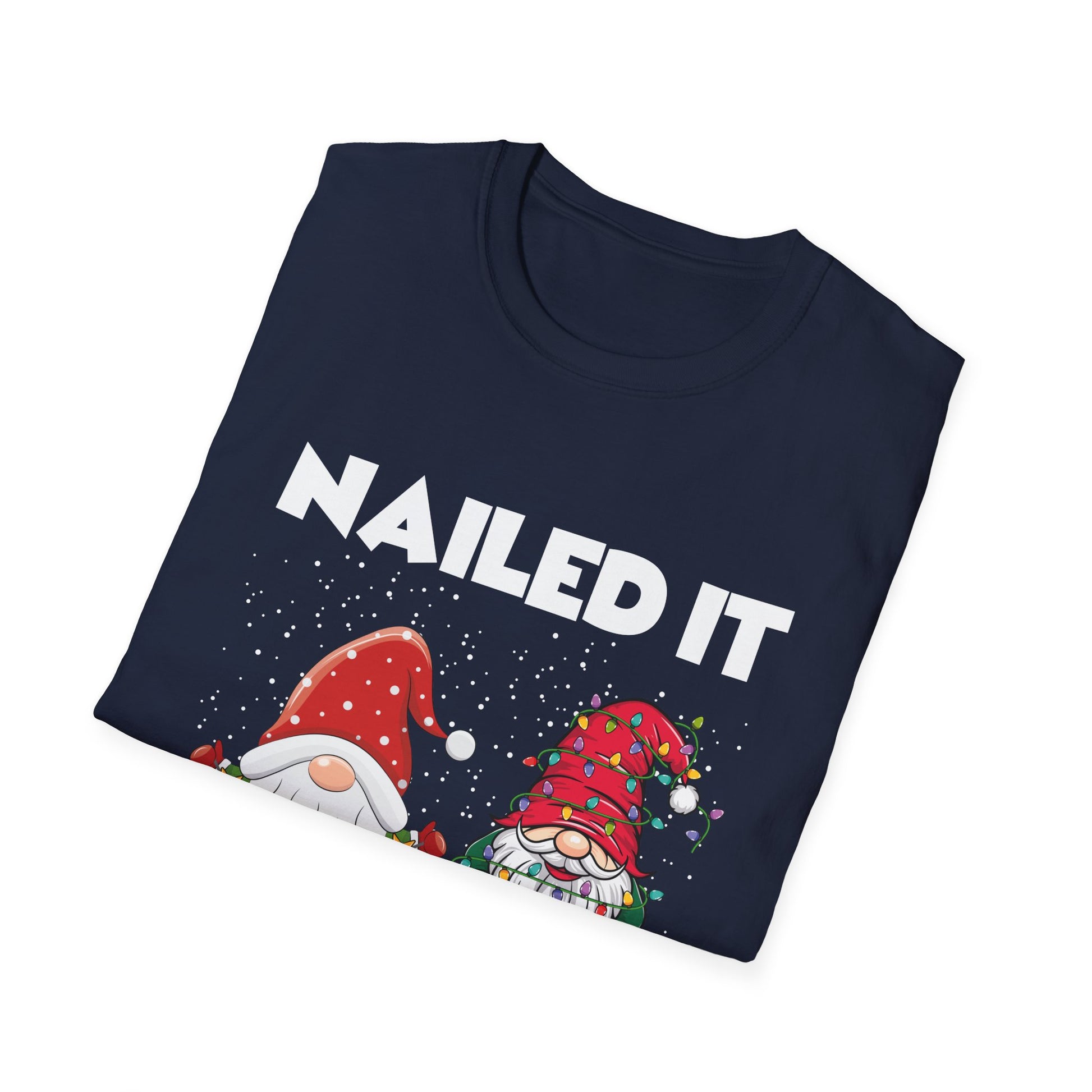 Christmas Gnomes Tangled Lights Merry Christmas Nailed It Unisex T-Shirt